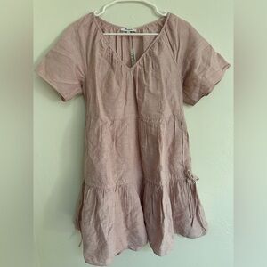 Madewell Blush Textured Babydoll Dress